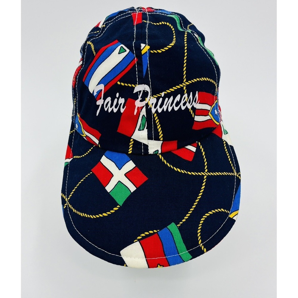 Vintage Triangle Headwear Fair Princess Cruise Ship Hat Nautical Flags USA Made